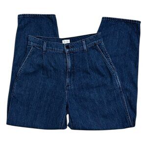 Aritzia Free Jeans Pleated High Rise Straight Leg Jeans